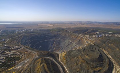 Aerial image of an open-cut mine open. Contributed.